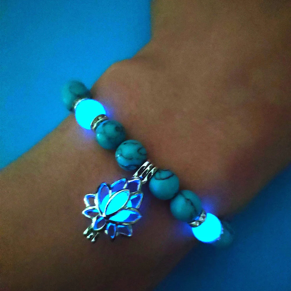 Coordinates Bracelet - Naturstein-Armband, Yoga-Heilung, leuchtendes, im Dunkeln leuchtendes