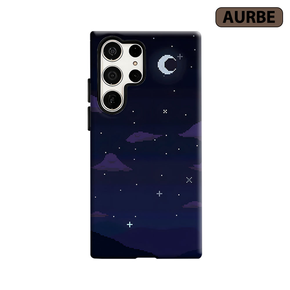Custom Night Sky - Pixel-Nachthimmel-Handyhülle für Samsung Galaxy S26 S25