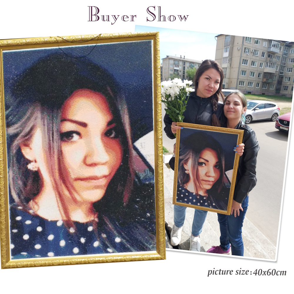 HUACAN Diamant-Mosaik, individ – Photo Mosaic Print Bewertung und Preis