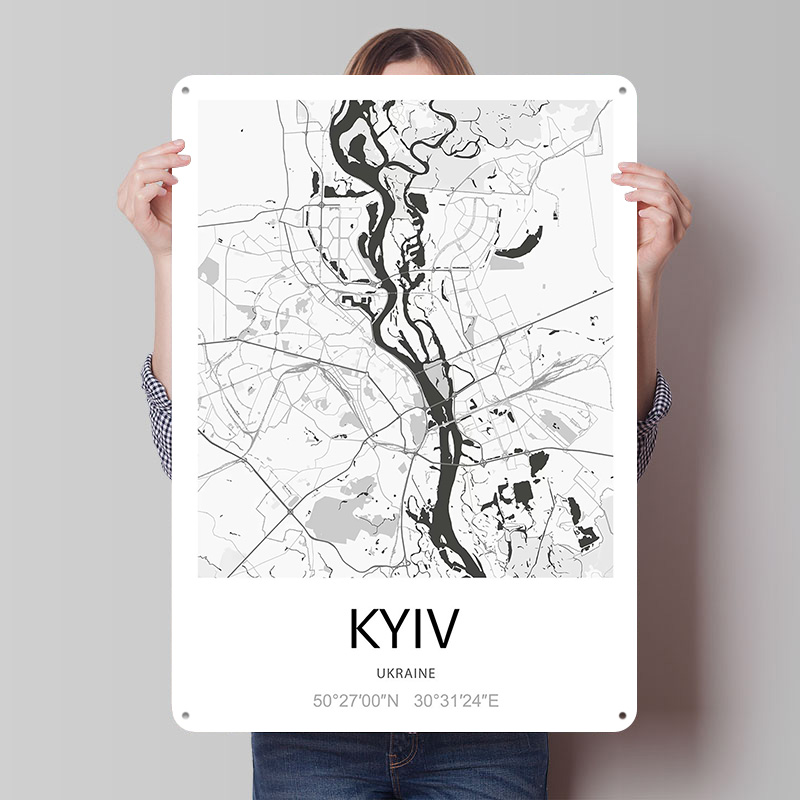 Kiew Stadtplan Gedrucktes Post – Custom Map Poster Bewertung und Preis