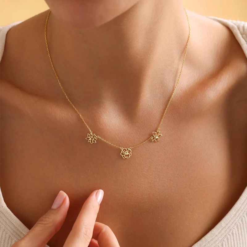 Personalisierte Geburtblumen-H – Birth Flower Necklace Bewertung und Preis