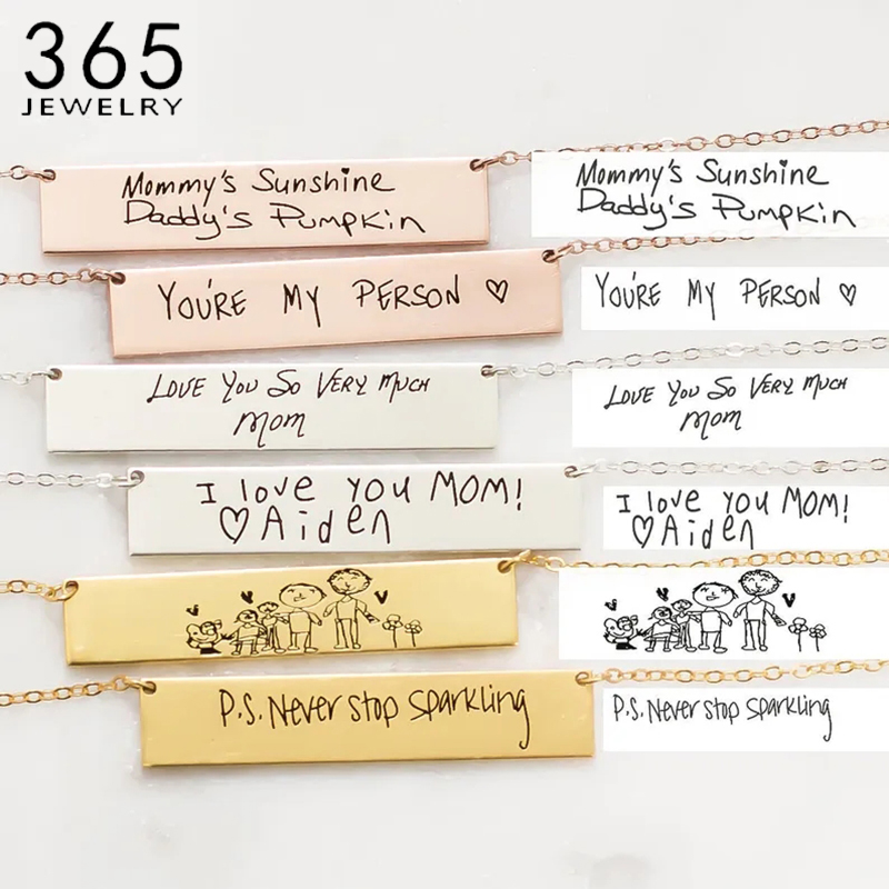 Benutzer definierte Handschrif – Handwriting Necklace Bar Bewertung und Preis