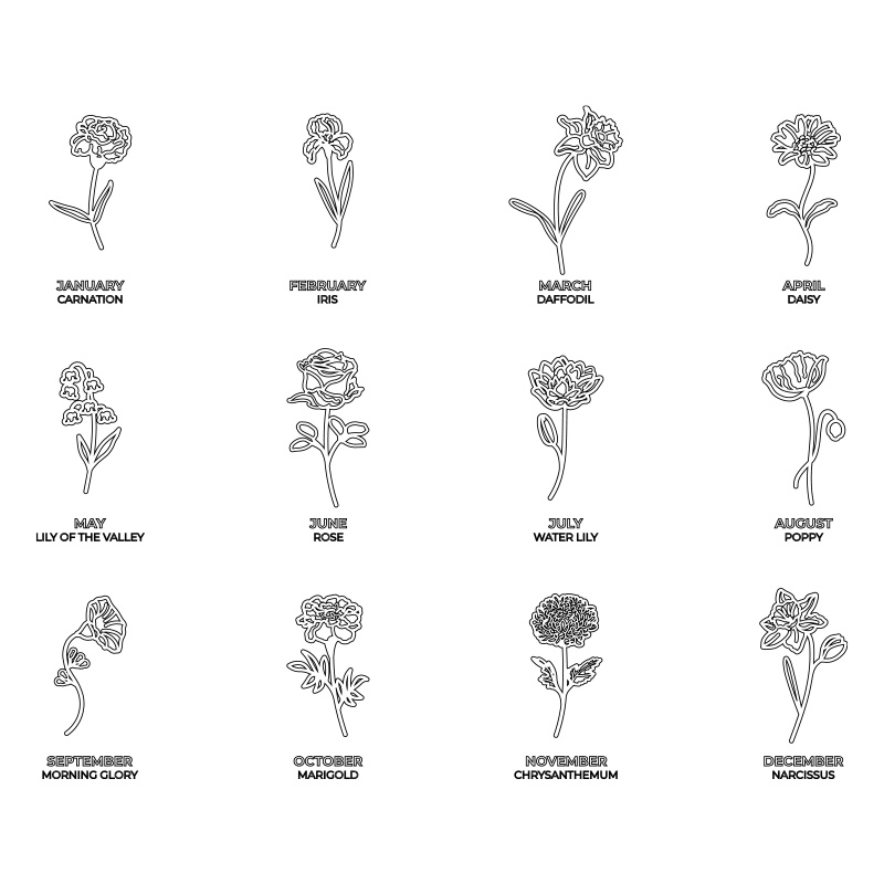 Benutzerdefinierte Blumen-Anfa – Birth Flower Necklace Bewertung und Preis